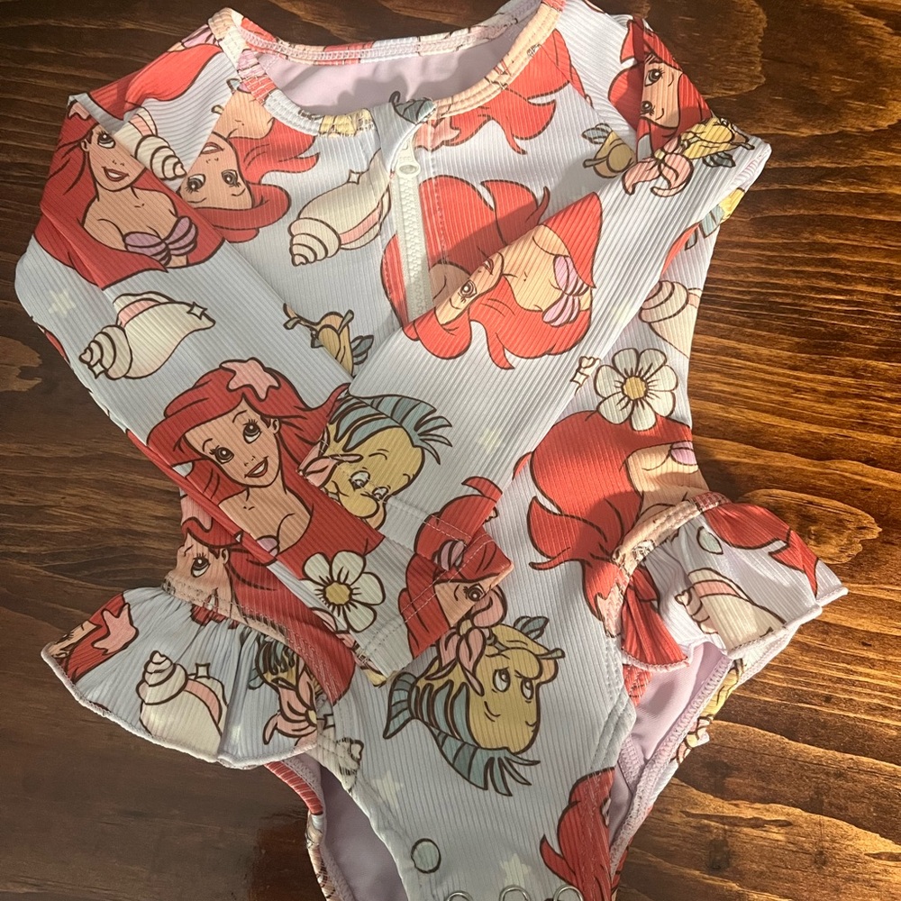 Disney Little Mermaid Ariel Kids Rash guard Swimsuit - Made by Molly US Shop